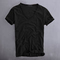 Rainer – Locker sitzendes V Ausschnitt Shirt mit kurzen Ärmeln
