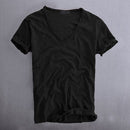 Rainer – Locker sitzendes V Ausschnitt Shirt mit kurzen Ärmeln