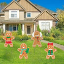 MerrySign - Wasserdicht Lebkuchen Rasen Schild Mit Pfähle 4 Stück Satz