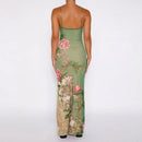 Collins - Ärmelloses Florales V-Ausschnitt-Kleid