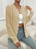 Yasmine - Stylische Strickjacke mit Knopfleiste und langen Ärmeln