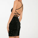 Clarissa – Stylisches ärmelloses Minikleid mit Spaghettiträgern und schmaler Passform