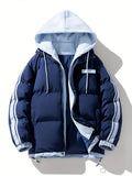 Freya - Langärmelige Reißverschluss Kapuze Pufferjacke Mit Taschen