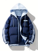 Freya - Langärmelige Reißverschluss Kapuze Pufferjacke Mit Taschen