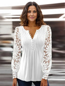 Vera - Elegantes einfarbiges Top mit langen Ärmeln