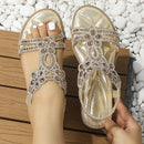 Susanne - Lässig Flache Sandalen mit Gummiband und rutschfester Sohle für Komfort