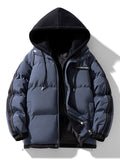 Freya - Langärmelige Reißverschluss Kapuze Pufferjacke Mit Taschen