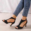 Hilde – Stylische Hoher Absatz Sandalen mit Reißverschluss hinten und stützender Passform