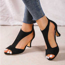 Hilde – Stylische Hoher Absatz Sandalen mit Reißverschluss hinten und stützender Passform