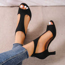 Hilde – Stylische Hoher Absatz Sandalen mit Reißverschluss hinten und stützender Passform