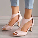 Hilde – Stylische Hoher Absatz Sandalen mit Reißverschluss hinten und stützender Passform