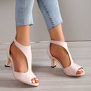 Hilde – Stylische Hoher Absatz Sandalen mit Reißverschluss hinten und stützender Passform