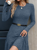 Isabella - Luxuriöses Pullover Kleid Mit Elegantem Trapezschnitt