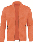 Anselm - Langärmelig Schlanke Passform Jacke Mit Reißverschluß