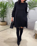 Sophie - Rundhalsausschnitt Long Sleeve Minikleid