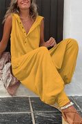 Talia - Kapuze Ärmellos Strampler Harem Hosen