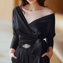 Ines – Stylische Bluse mit langen Ärmeln und elegantem V-Ausschnitt