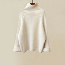 Mia - Rollkragenpullover Weste Jacke Weites Bein Hosen Dreiteiliges Set