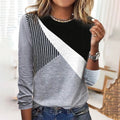 Ivy – Stylischer Gestreifter Langarm Pullover Mit Rundhalsausschnitt