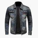 Elias - Lässige langärmelige Denim Jacke Mit Reißverschluss und Taschen