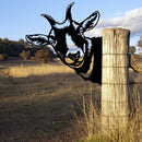 GoatPeek - Piepsende Ziege Kunstwerk mit natürlicher Textur für Garten und Heimdekoration