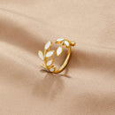 Jorina – Verstellbarer offener Ring mit weichem Blattwickeldesign