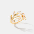Jorina – Verstellbarer offener Ring mit weichem Blattwickeldesign