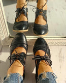 Clara - Lässige rutschfeste klobige hohe Absätze Vintage Schuhe