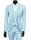 Baldwin - 3 teiliger Anzug mit Reverskragen Blazer ärmelloser Weste und schmaler Hose