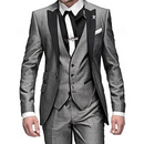 Eike - Lässiger 3 teiliger Anzug mit Reverskragen Blazer ärmellose Weste und Hose