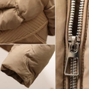 Sophia - Langärmelig Reißverschluss Kapuze Gepolsterte Jacke Mit Taschen