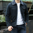 Oliver - Langärmelige Vlies Auskleidung Denim Jacke Mit Schaltflächen