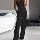 Anya - Modischer ärmelloser Jumpsuit in schmaler Passform mit Taschen