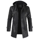 Bruno - Langärmelige Mitte Länge Kapuze Jacke Mit Gürtel