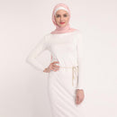 Gertrud – Elegantes Slim Fit Langarmkleid mit Rundhalsausschnitt