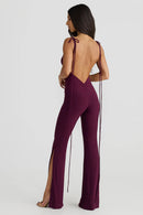 Elke - Ärmellos Rückenfrei Lange Spaghetti Jumpsuit
