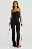 Elke - Ärmellos Rückenfrei Lange Spaghetti Jumpsuit