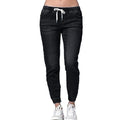 Annegret – Lässige Slim Fit Hose mit elastischem Kordelzugbund und Taschen