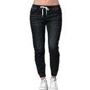 Annegret – Lässige Slim Fit Hose mit elastischem Kordelzugbund und Taschen