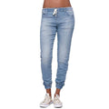 Annegret – Lässige Slim Fit Hose mit elastischem Kordelzugbund und Taschen