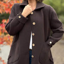 Sophia - Lässiges Langarm Jacke mit Knöpfen und Taschen