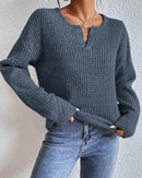 Leonie - Bequemer lockerer Strickpullover mit langen Ärmeln