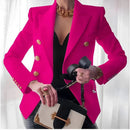 Salome - Lässiger Langarm Blazer mit Reverskragen und Knopfdetails