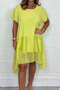 Emily – Stilvolles Tunikakleid Mit Kurzen Ärmeln
