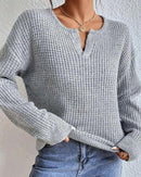 Leonie - Bequemer lockerer Strickpullover mit langen Ärmeln