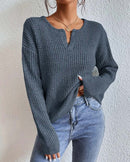 Leonie - Bequemer lockerer Strickpullover mit langen Ärmeln