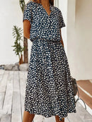 EleganceCharm - Kleid Mit PunkteDruck
