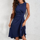 Sophia – Zeitloses Midikleid Mit Rundhalsausschnitt Für Mühelosen Stil