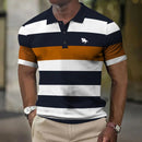 Leo – Gestreiftes Poloshirt mit klaren Linien und kurzen Ärmeln