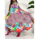Yasmin – Langärmliges figurbetontes Kleid mit geometrischem Muster und flüssiger Passform